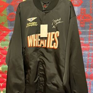 Jordan Black and Orange wheaties Jacket Sz xxl new